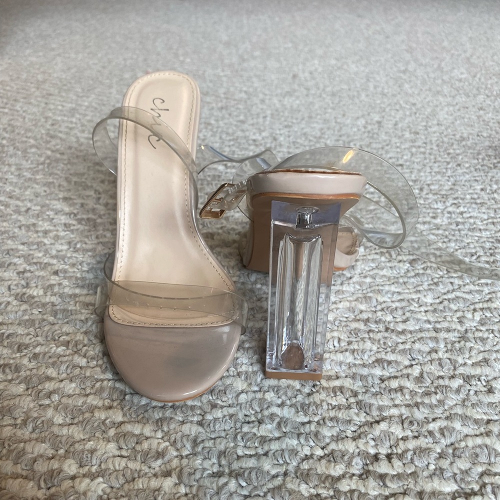 Clear heels